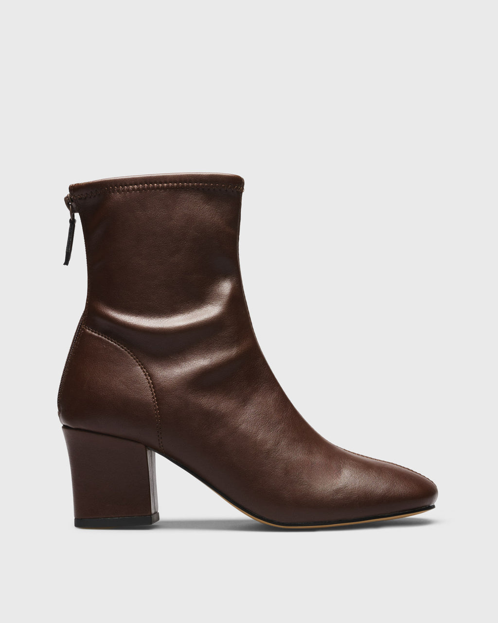 Irene Heeled Ankle Boot, cognac, side profile