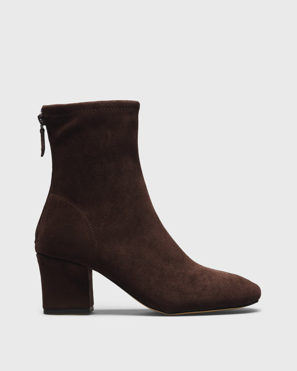 Karin Suede Ankle Boot, brown, side profile