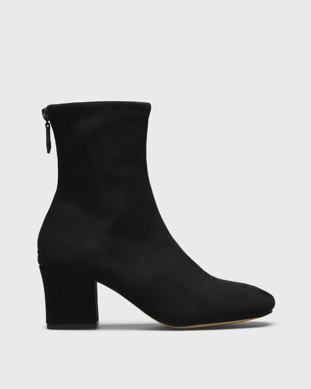 Linnea Suede Ankle Boot, black, side profile