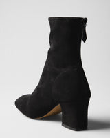 Linnea Suede Ankle Boot, black, top view