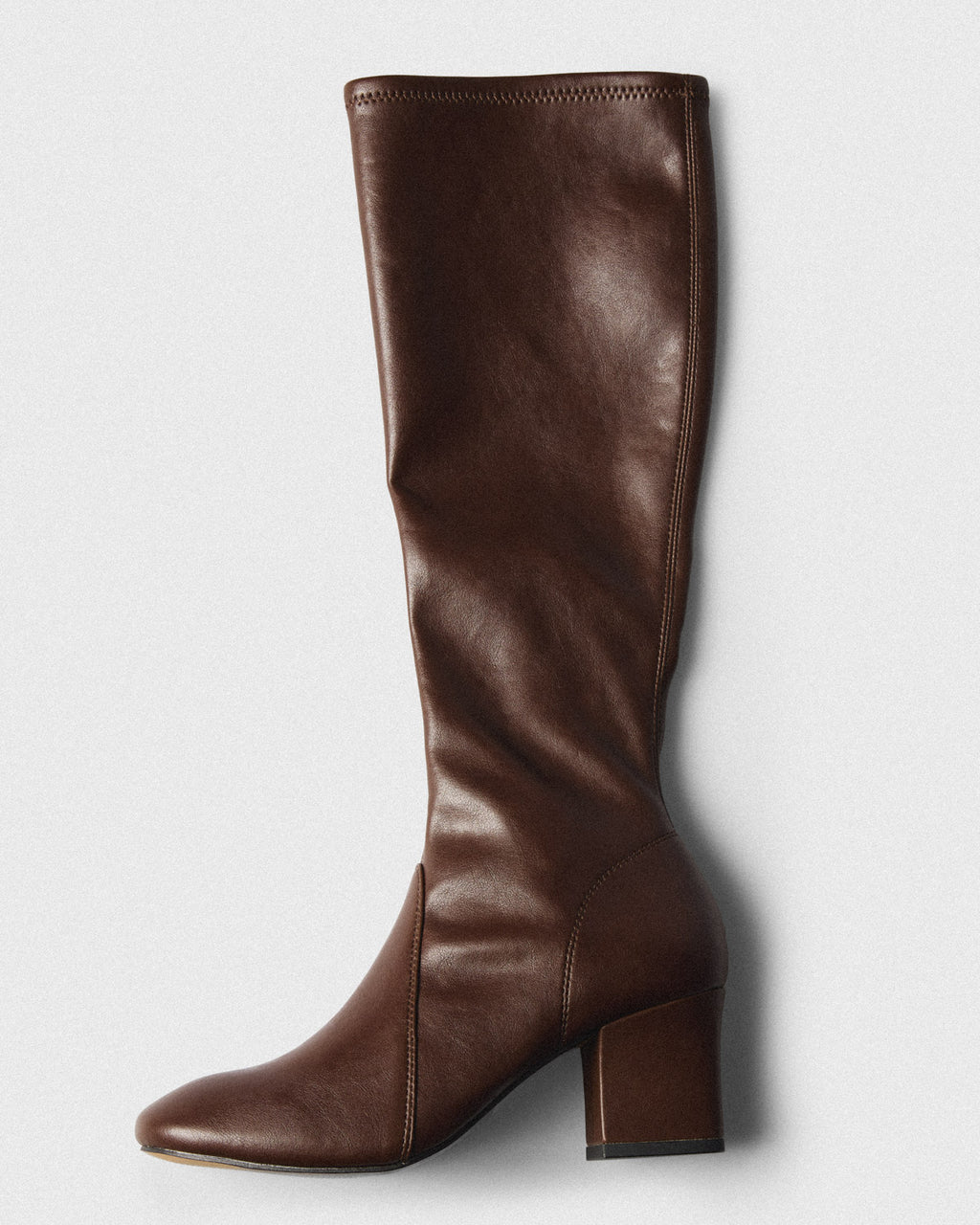 Nadia Knee-High Boot, cognac, top view