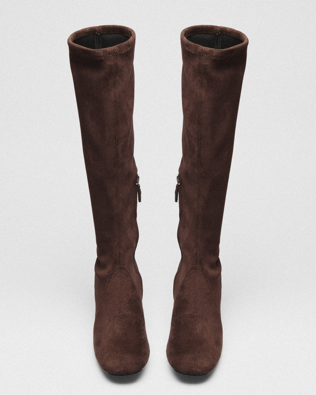 Oda Suede Knee-High Boot, brown, detail