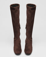 Oda Suede Knee-High Boot, brown, detail