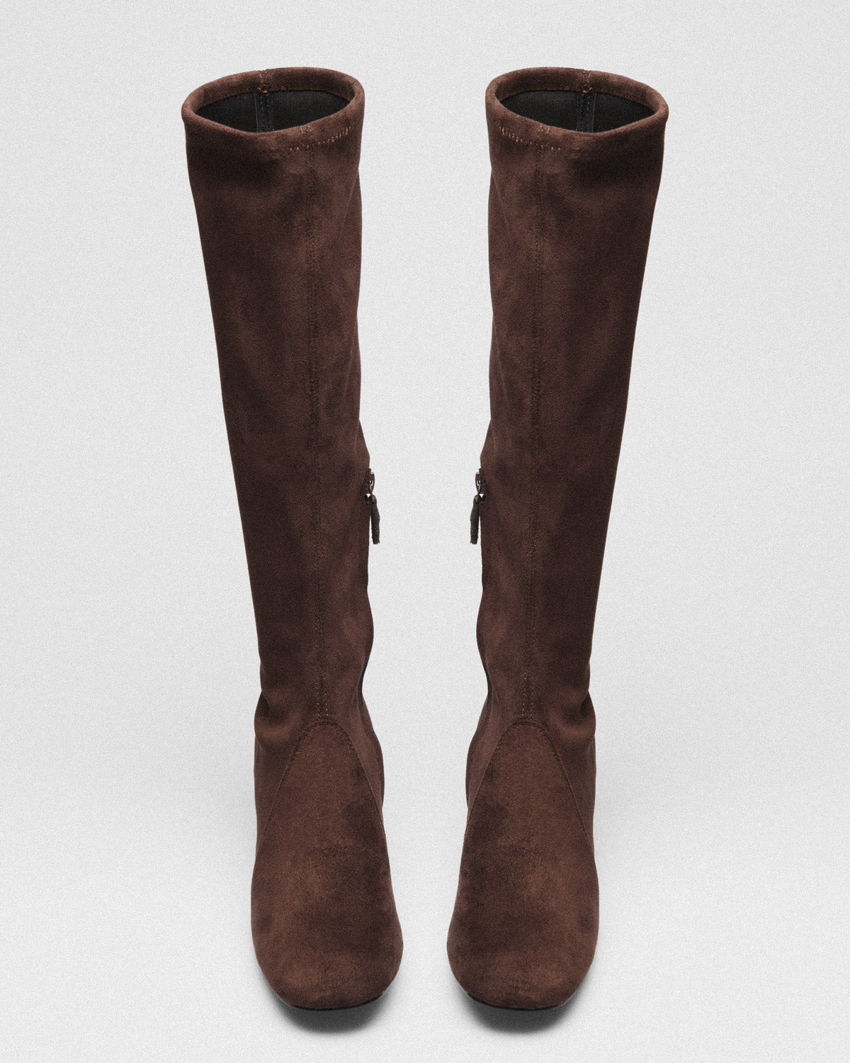 Oda Suede Knee-High Boot, brown, detail