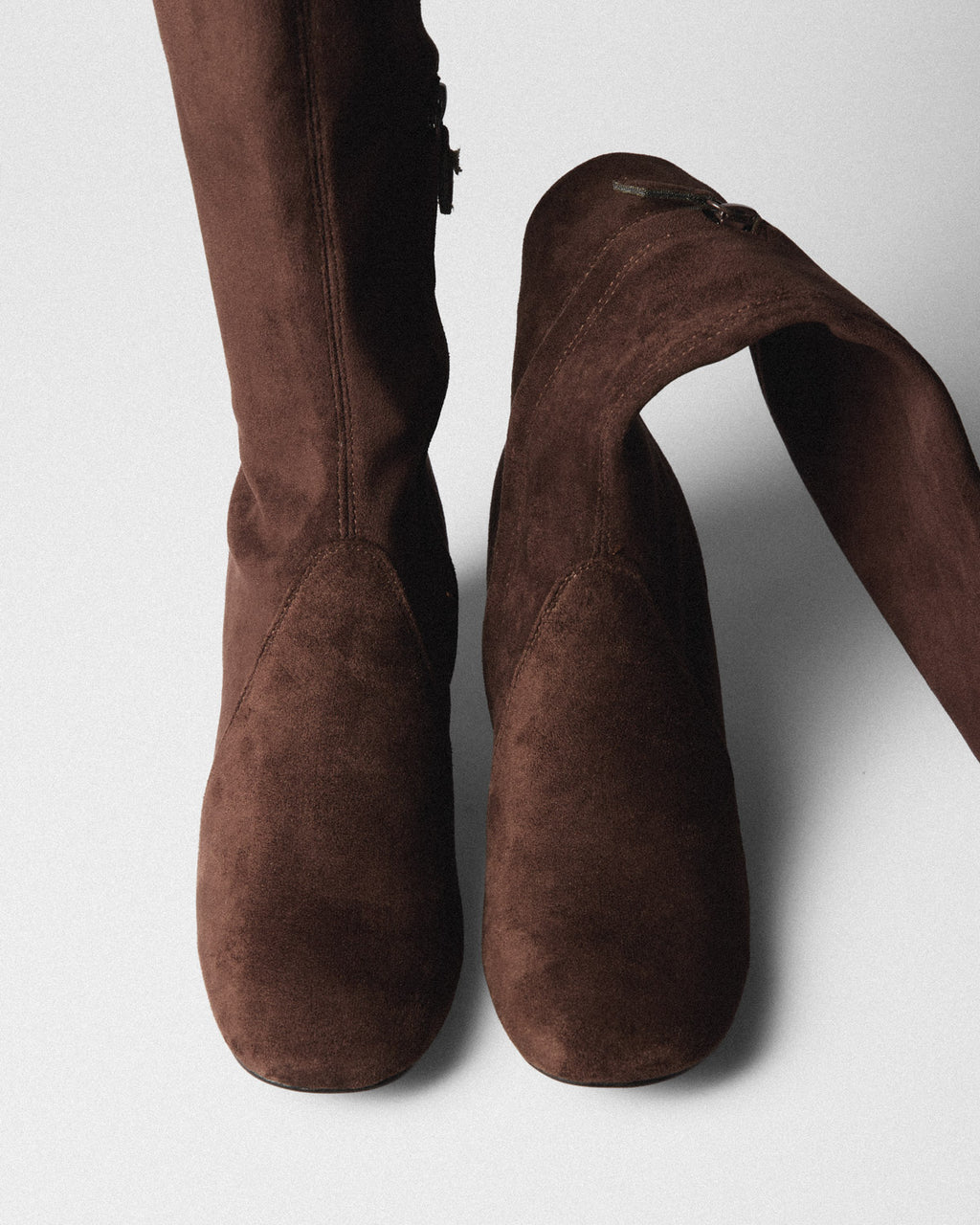 Oda Suede Knee-High Boot, brown, pair