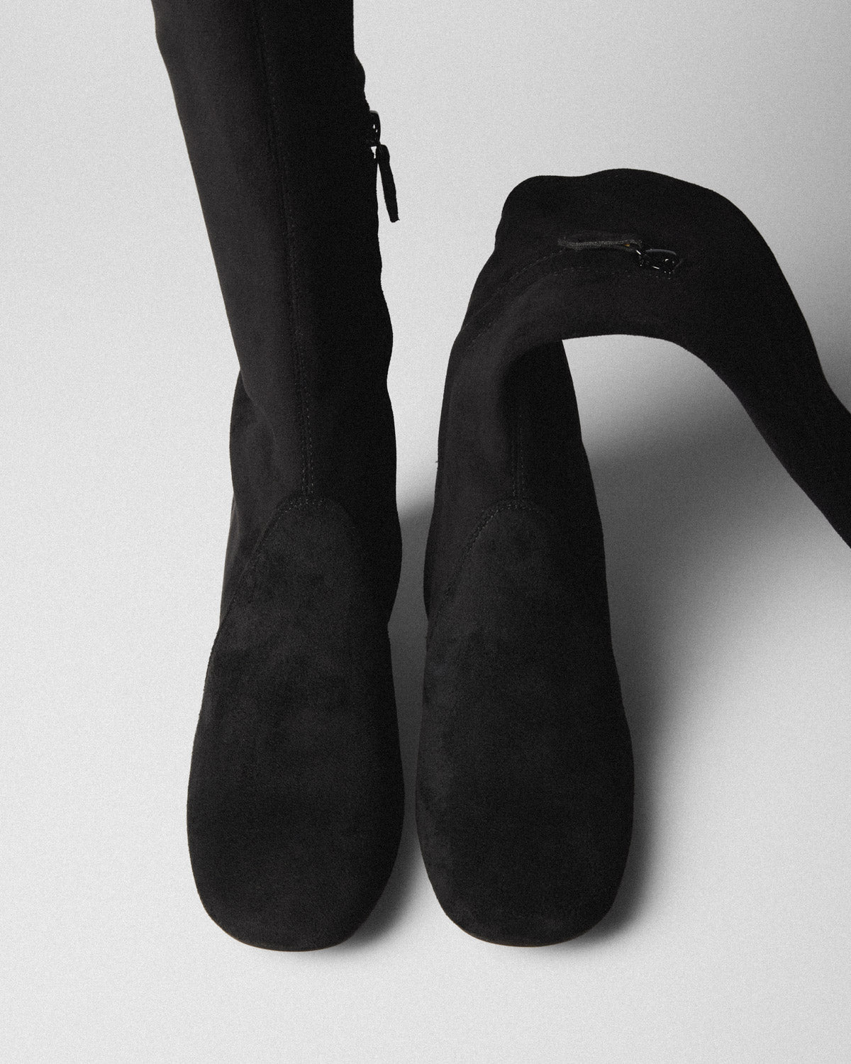 Petra Suede Knee-High Boot, black, pair