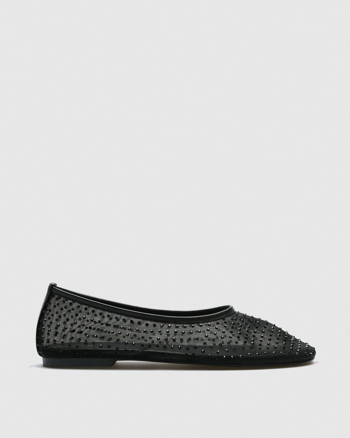 Ola Leather Ballet Flat — Black Pointed Toe