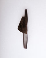 Thea Slide — Side Profile, Chocolate Suede