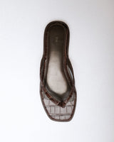 Elsa Slide — Side Profile, Embossed Leather