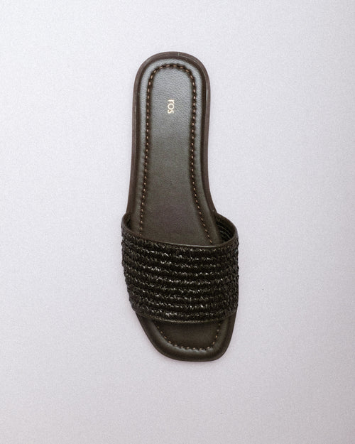 Clea Slide — Side Profile, Square Toe