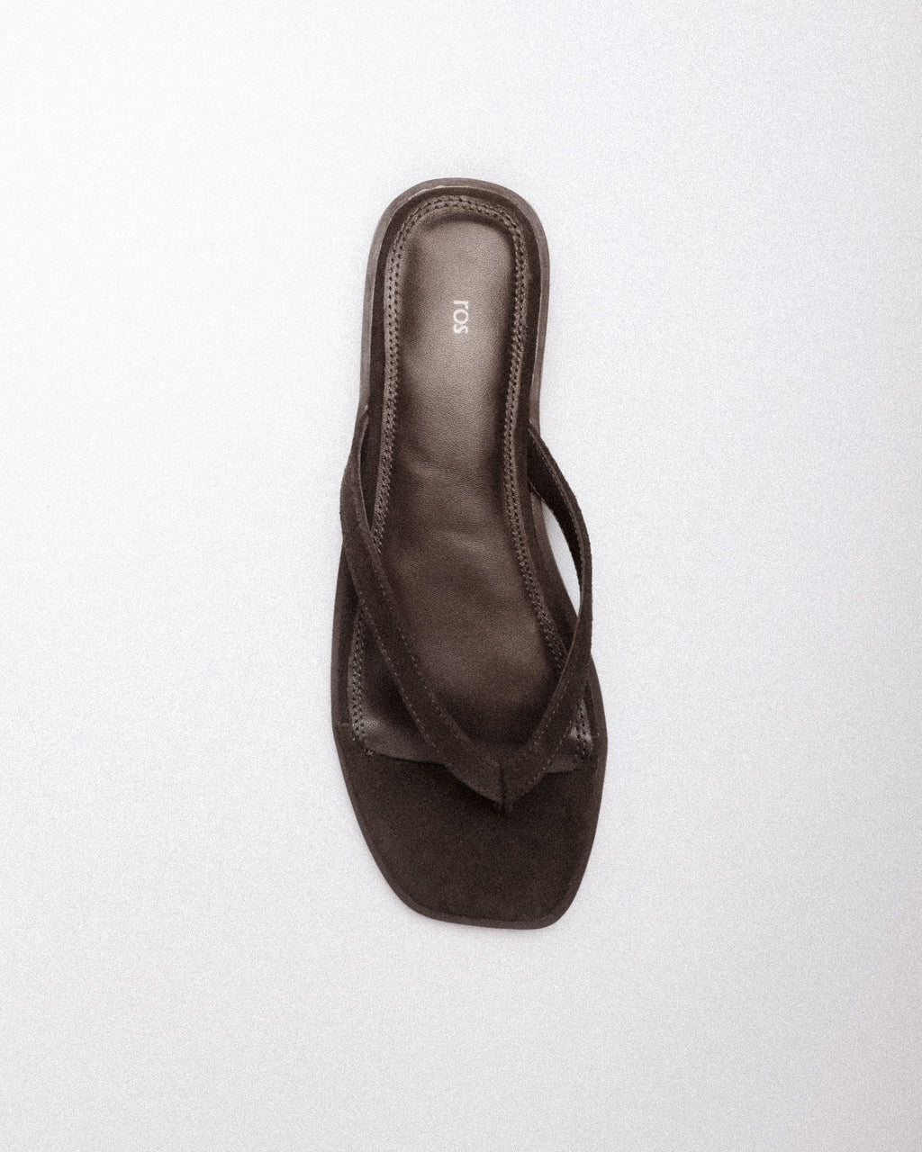 Elin Slide — Side Profile, Brown Suede