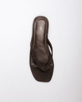Elin Slide — Side Profile, Brown Suede