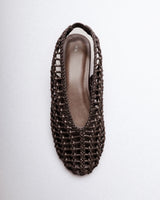 Asta Slingback — Side Profile, Hand-Woven Leather