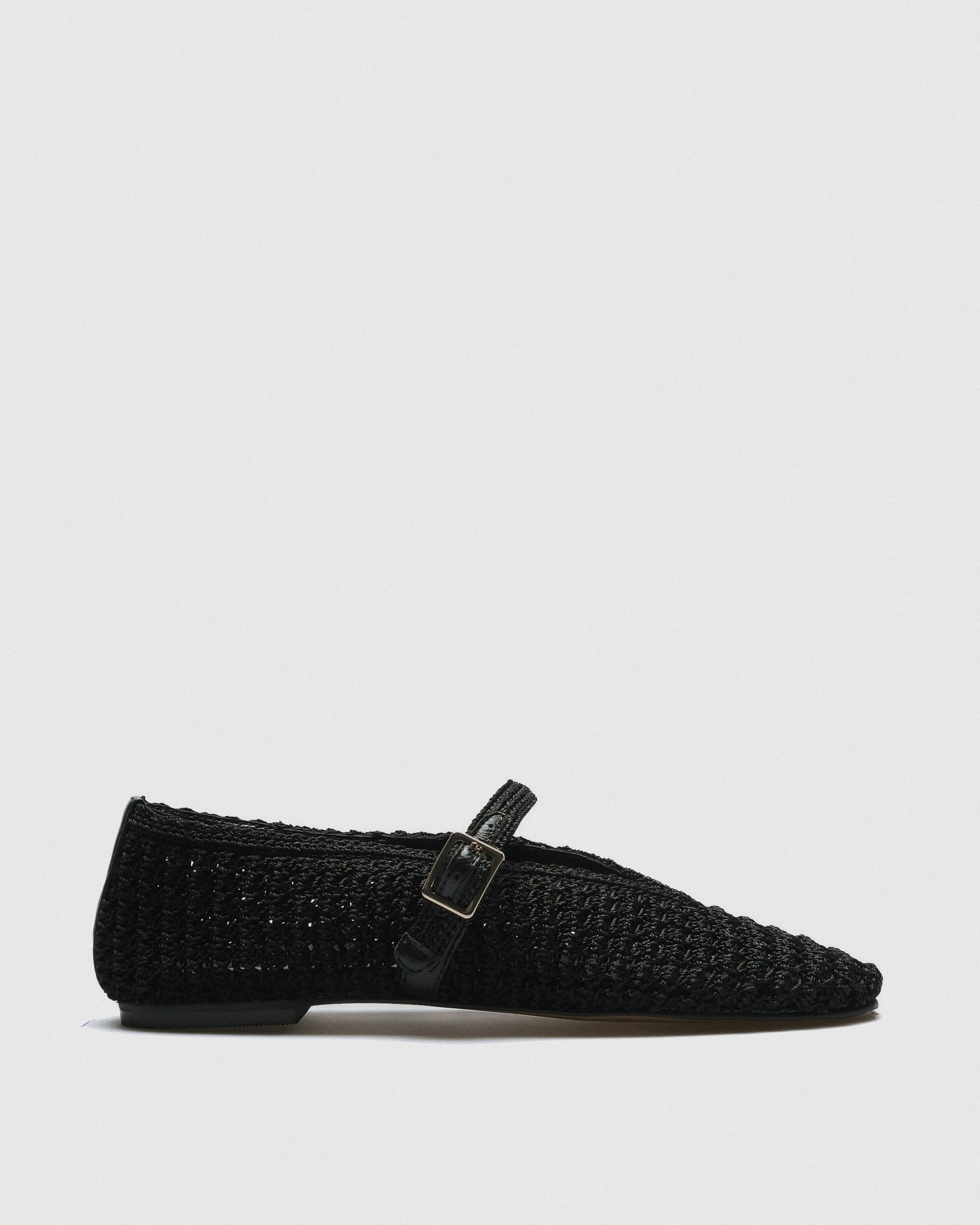 Vera Black Crochet Mary-Jane | ROS Studio