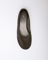 Dora Ballet Flat — Side Profile, Crystal Mesh