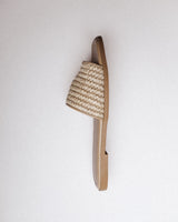 Brea Slide — Woven Raffia Texture Detail