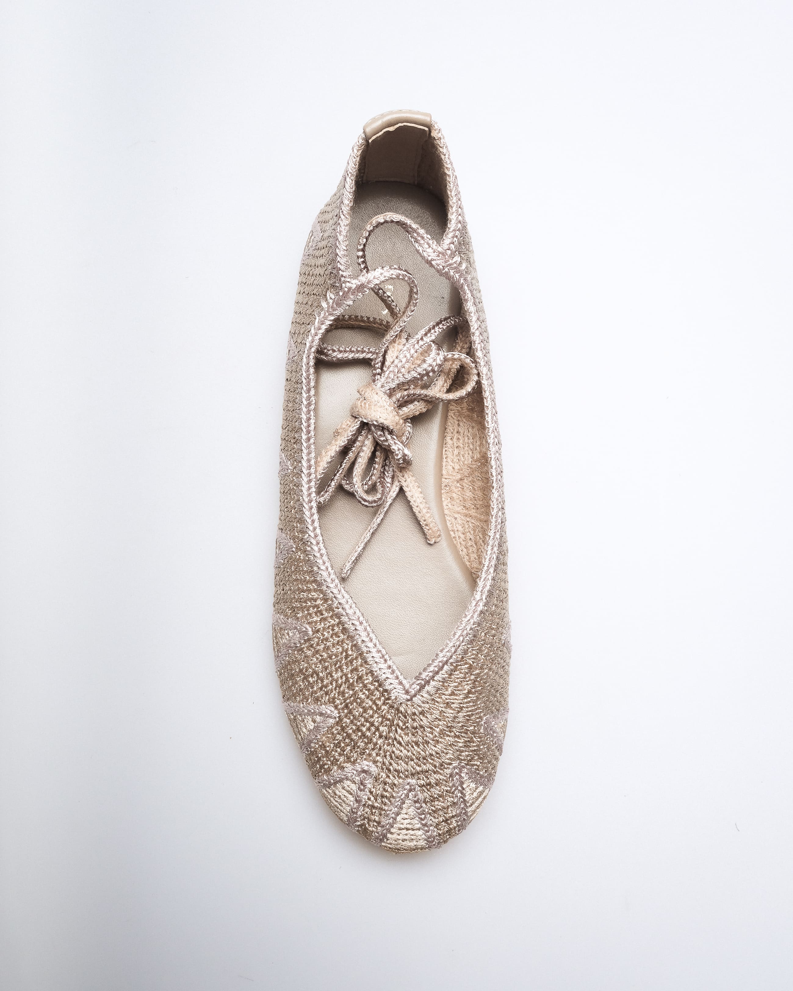 Cora Ballet Flat — Side Profile, Pointed Toe