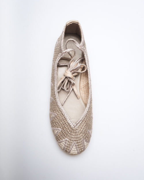 Cora Ballet Flat — Side Profile, Pointed Toe
