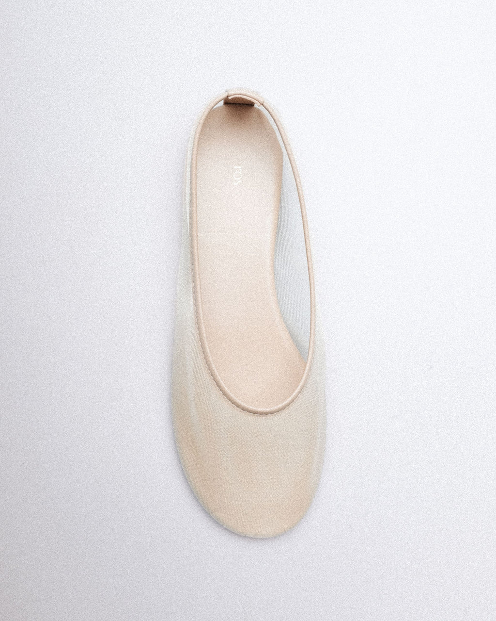 Sage Ballet Flat — Side Profile, Sheer Mesh
