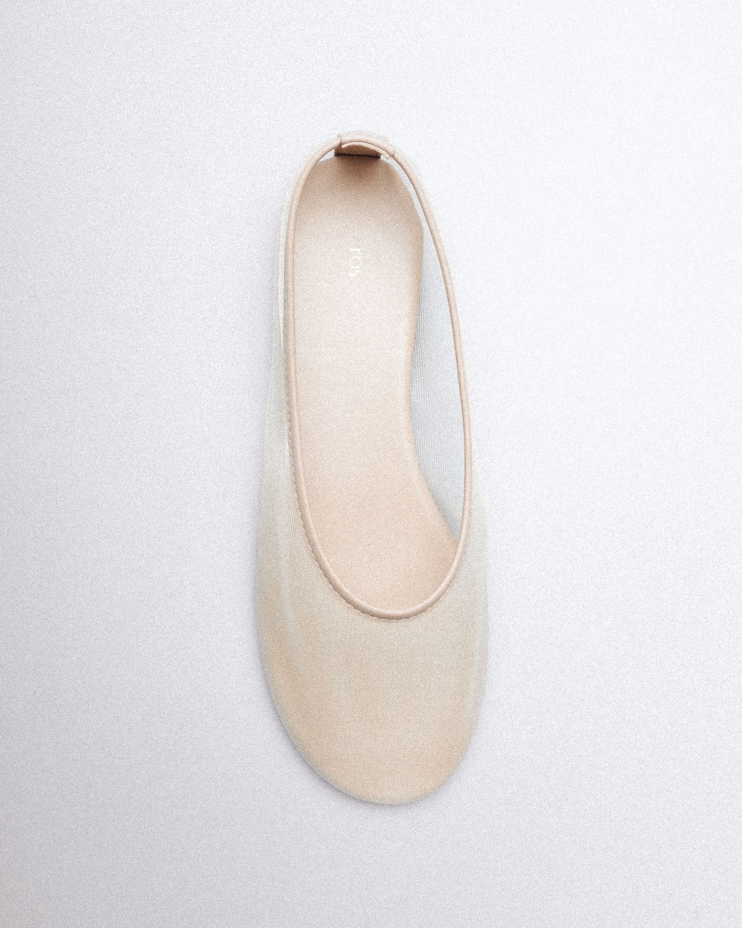 Sage Ballet Flat — Side Profile, Sheer Mesh