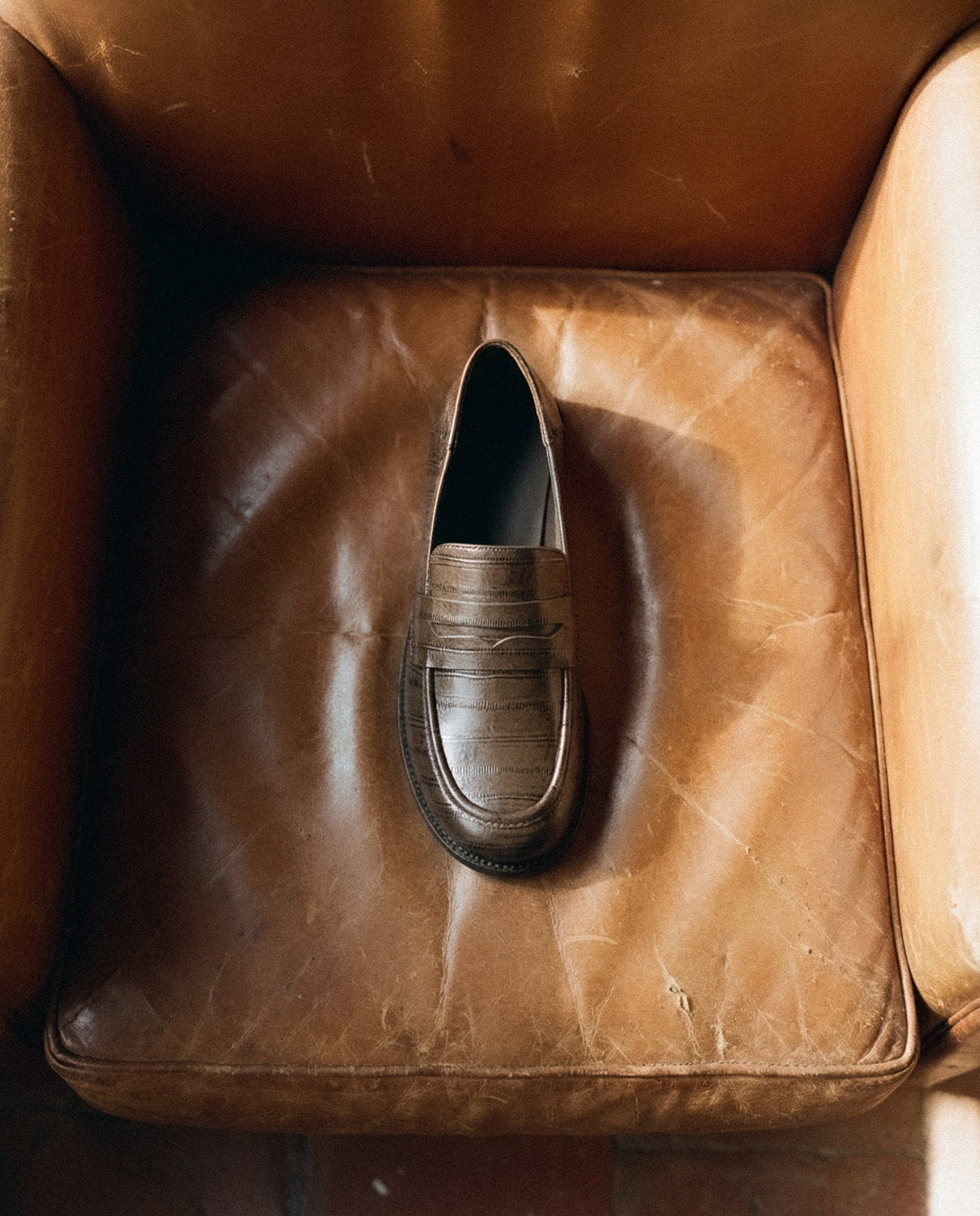 Livia Croc Lug Loafer, editorial